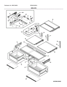 Shelves parts for Electrolux Bottom-Mount Refrigerator ERMC2295AS from AppliancePartsPros.com