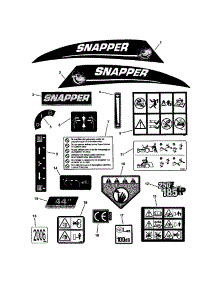 Decal, Snapper Euro Rzt parts for Snapper Rear-Engine Riding Mower ERZT20441BVE2 (7800158) from AppliancePartsPros.com