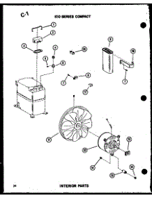 Interior Parts (Es-108-2S / P67231-14R) parts for Amana Room Air Conditioner ES-108-2S/P67231-14R from AppliancePartsPros.com