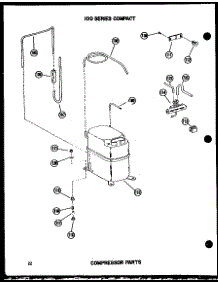 Compressor Parts (113W-3W / P54975-64R) (113W-3Ew / P54975-65R) (Es-108-2R / P54975-91R) (113-3W / P54975-92R) (113-3Ew / P54975-93R) (113-3Hew / P54975-94R) parts for Amana Room Air Conditioner ES-7-2MR/P54974-36R from AppliancePartsPros.com