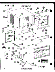 Scott Compact Exterior Parts (16-3Spmk / P54974-59R) parts for Amana Room Air Conditioner ES108-2EK/P67231-21R from AppliancePartsPros.com