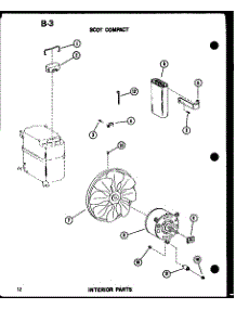 Scot Compact Interior Parts (16-3Spmk / P54974-59R) parts for Amana Room Air Conditioner ES108-2EK/P67231-21R from AppliancePartsPros.com