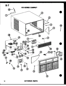 100 Series Compact Exterior Parts (Es108-2Ek / P67231-21R) parts for Amana Room Air Conditioner ES108-2EK/P67231-21R from AppliancePartsPros.com