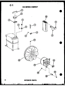 100 Series Compact Interior Parts (Es108-2Ek / P67231-21R) parts for Amana Room Air Conditioner ES108-2EK/P67231-21R from AppliancePartsPros.com