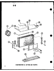 Evaporator & Action Air Parts parts for Amana Room Air Conditioner ES218-3HEL/P67535-9R from AppliancePartsPros.com