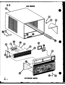 Exteriior Parts parts for Amana Room Air Conditioner ES628-3L1/P67119-32R from AppliancePartsPros.com