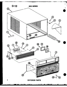 Exterior Parts parts for Amana Room Air Conditioner ES629-3S/P67119-18R from AppliancePartsPros.com