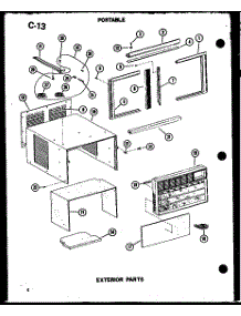 Exterior Parts parts for Amana Room Air Conditioner ES6P-2AMS/P54972-27R from AppliancePartsPros.com