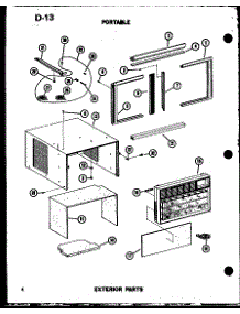 Exterior Paris parts for Amana Room Air Conditioner ES6P-2SPMP/P54972-35R from AppliancePartsPros.com