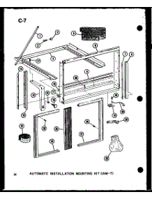 Automatic Installation Mounting Kit (1Am-7) (Es7-2Ms / P54974-45R) (Es9-2Ms / P54974-46R) (Es11-2Ams / P54974-47R) (Es12-2Ms / P54974-48R) parts for Amana Room Air Conditioner ES9-2MS/P54974-46R from AppliancePartsPros.com
