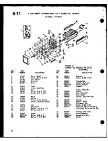8 Cube Compact Ice Maker (Esrfc16b / P60235-16W) parts for Amana Bottom-Mount Refrigerator ESBFC16A-P60235-16A from AppliancePartsPros.com