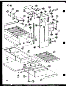Refrigerator Shelving And Drawers parts for Amana Bottom-Mount Refrigerator ESBFC16C-P60235-19W from AppliancePartsPros.com