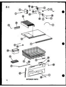 Interior Parts parts for Amana Bottom-Mount Refrigerator ESBFC16D-G-P60235-23WG from AppliancePartsPros.com