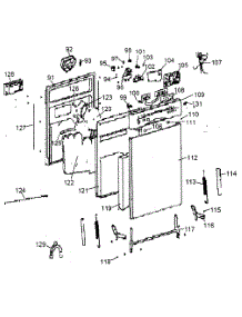 Cabinet Parts 3 parts for  Dishwasher ESD211 from AppliancePartsPros.com