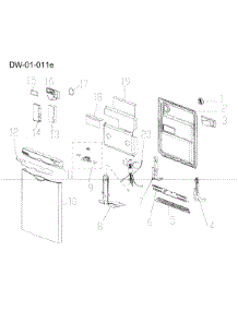 Door Assy parts for  Dishwasher ESD312 from AppliancePartsPros.com