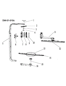 Sprayer Assy parts for  Dishwasher ESD400 from AppliancePartsPros.com