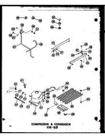 Compressor & Condensor Esr-16W (Esr-16W / P60303-22W) (Esr-16W-C / P60303-22Wc) (Esr-16W-Ag / P60303-22Wg) (Esr-16W-A / P60303-22Wa) (Esr-16W / P60303-24W) parts for Amana Top-Mount Refrigerator ESR-16W-A-P60303-42WA from AppliancePartsPros.com