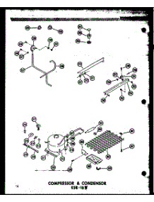 Compressor & Condensor Esr-16 W (Esr-16W / P60303-4W) (Esr-16W-Ag / P60303-4Wg) (Esr-16W-C / P60303-4Wc) (Esr-16W-A / P60303-4Wa) parts for Amana Top-Mount Refrigerator ESR-16W-A-P60303-4WA from AppliancePartsPros.com