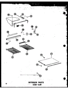 Interior Parts Esrf-16W (Esrf-16W-A / P60303-5Wa) (Esrf-16W-C / P60303-5Wc) (Esrf-16W-Ag / P60303-5Wg) (Esrf-16W / P60303-5W) parts for Amana Top-Mount Refrigerator ESR-16W-A-P60303-4WA from AppliancePartsPros.com