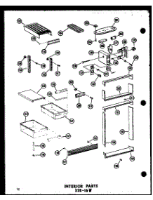 Interior Parts (Esr-16W / P60303-51W) (Esr-16W-Ag / P60303-51Wg) (Esr-16W-C / P60303-51Wc) (Esr-16W-A / P60303-51Wa) parts for Amana Top-Mount Refrigerator ESR-16W-A-P60303-51WA from AppliancePartsPros.com
