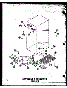Compressor & Condensor Esrf-16W (Esrf-16W-A / P60303-5Wa) (Esrf-16W-C / P60303-5Wc) (Esrf-16W-Ag / P60303-5Wg) (Esrf-16W / P60303-5W) parts for Amana Top-Mount Refrigerator ESR-16W-AG-P60303-4WG from AppliancePartsPros.com