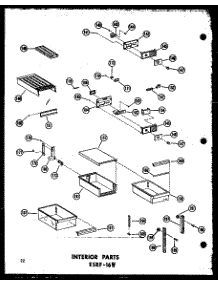 Interior Parts Esrf-16W (Esrf-16W / P60303-23W) (Esrf-16W-C / P60303-23Wc) (Esrf-16W-Ag / P60303-23Wg) (Esrf-16W-A / P60303-23Wa) parts for Amana Top-Mount Refrigerator ESR-16W-C-P60303-42WC from AppliancePartsPros.com