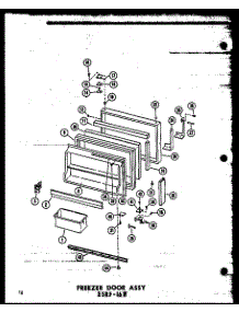 Freezer Door Assy Esrf-16W (Esrf-16W-A / P60303-5Wa) (Esrf-16W-C / P60303-5Wc) (Esrf-16W-Ag / P60303-5Wg) (Esrf-16W / P60303-5W) parts for Amana Top-Mount Refrigerator ESR-16W-C-P60303-4WC from AppliancePartsPros.com