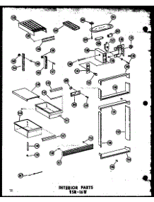 Interior Parts Esr-16W (Esr-16W / P60303-4W) (Esr-16W-Ag / P60303-4Wg) (Esr-16W-C / P60303-4Wc) (Esr-16W-A / P60303-4Wa) parts for Amana Top-Mount Refrigerator ESR-16W-P60303-4W from AppliancePartsPros.com