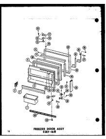 Freezer Door Assy Esrf-16W (Esrf-16W-A / P60303-52Wa) (Esrf-16W-C / P60303-52Wc) (Esrf-16W-Ag / P60303-52Wg) (Esrf-16W / P60303-52W) parts for Amana Top-Mount Refrigerator ESR-16W-P60303-51W from AppliancePartsPros.com