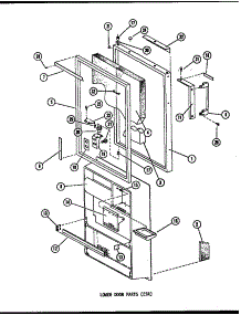 Lower Door Parts parts for Amana Top-Mount Refrigerator ESR14E-P73953-28W from AppliancePartsPros.com