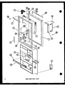 Lower Door Parts (Esr) (Esr16d / P73953-15W) (Esr14d / P73953-16W) (Esr12d / P73953-17W) (Esr512d / P73953-18W) parts for Amana Top-Mount Refrigerator ESR16D-P73953-15W from AppliancePartsPros.com