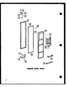 Freezer Door Parts parts for Amana Side-By-Side Refrigerator ESR22N-G-P73320-45WG from AppliancePartsPros.com