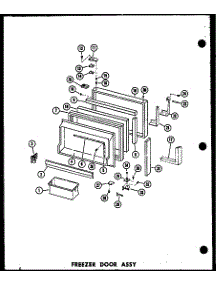 Freezer Door Assy (Esrc316b-L / P73500-1Wl) (Esrc316b / P73500-1W) (Esrc316b-G / P73500-1Wg) (Esrc316b-C / P73500-1Wc) (Esrc316b-A / P73500-1Wa) parts for Amana Top-Mount Refrigerator ESRC316B-P73500-1W from AppliancePartsPros.com