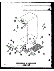 Compressor & Condensor Esrf-16W (Esrf-16W / P60303-23W) (Esrf-16W-C / P60303-23Wc) (Esrf-16W-Ag / P60303-23Wg) (Esrf-16W-A / P60303-23Wa) parts for Amana Top-Mount Refrigerator ESRF-16W-A-P60303-23WA from AppliancePartsPros.com