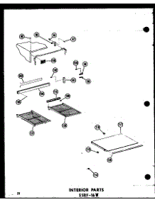 Interior Parts (Esrf-16W-A / P60303-52Wa) (Esrf-16W-C / P60303-52Wc) (Esrf-16W-Ag / P60303-52Wg) (Esrf-16W / P60303-52W) parts for Amana Top-Mount Refrigerator ESRF-16W-A-P60303-52WA from AppliancePartsPros.com