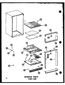 Interior Parts Esrf-16W (Esrf-16W-A / P60303-52Wa) (Esrf-16W-C / P60303-52Wc) (Esrf-16W-Ag / P60303-52Wg) (Esrf-16W / P60303-52W) parts for Amana Top-Mount Refrigerator ESRF-16W-A-P60303-52WA from AppliancePartsPros.com