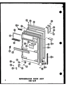 Refrigerator Door Assy Esr-16W (Esr-16W / P60303-51W) (Esr-16W-Ag / P60303-51Wg) (Esr-16W-C / P60303-51Wc) (Esr-16W-A / P60303-51Wa) parts for Amana Top-Mount Refrigerator ESRF-16W-AG-P60303-52WG from AppliancePartsPros.com