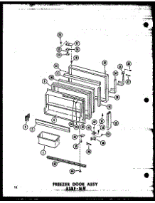 Freezer Door Assy Esrf-16W (Esrf-16W / P60303-23W) (Esrf-16W-C / P60303-23Wc) (Esrf-16W-Ag / P60303-23Wg) (Esrf-16W-A / P60303-23Wa) parts for Amana Top-Mount Refrigerator ESRF-16W-P60303-23W from AppliancePartsPros.com