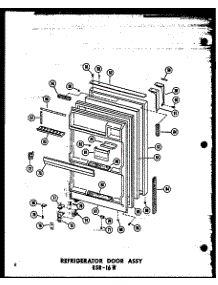Refrigerator Door Assy Esr-16W (Esr-16W / P60303-4W) (Esr-16W-Ag / P60303-4Wg) (Esr-16W-C / P60303-4Wc) (Esr-16W-A / P60303-4Wa) parts for Amana Top-Mount Refrigerator ESRF-16W-P60303-5W from AppliancePartsPros.com