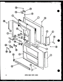 Upper Door Parts (Esr) (Esr16b-C / P60303-79Wc) (Esr16b-A / P60303-79Wa) (Esr16b-G / P60303-79Wg) (Esr16b / P60303-79W) (Esr16b-L / P60303-79Wl) (Esr14b-C / P60303-80Wc) (Esr14b / P60303-80W) (Esr14b-A / P60303-80Wa) (Esr14b-L / P60303-80Wl) (Esr14b-G / P60303-80Wg) (Esr12b- parts for Amana Top-Mount Refrigerator ESRF14B-C-P60303-85WC from AppliancePartsPros.com