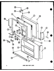 Upper Door Parts (Esr) (Esr16c-C / P73953-5Wc) (Esrc16c-A / P73953-5Wa) (Esr16c-G / P73953-5Wg) (Esr16c / P73953-5W) (Esr16c-L / P73953-5Wl) (Esr14c-C / P73953-6Wc) (Esr14c / P73953-6W) (Esr14c-A / P73953-6Wa) (Esr14c-L / P73953-6Wl) (Esr14c-G / P73953-6Wg) (Esr12c-C / P73953- parts for Amana Top-Mount Refrigerator ESRF14C-C-P73953-9WC from AppliancePartsPros.com
