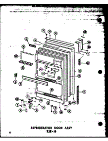 Refrigerator Door Assy Esr-16 (Esr-16 / P60303-2W) (Esr-16-Ag / P60303-2Wg) (Esr-16-C / P60303-2Wc) (Esr-16-A / P60303-2Wa) parts for Amana Top-Mount Refrigerator ESRF16AG-P60303-3WG from AppliancePartsPros.com
