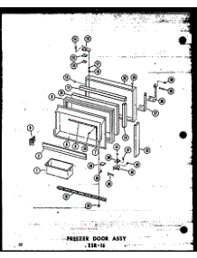 Freezer Door Assy Esr-16 (Esr-16 / P60303-2W) (Esr-16-Ag / P60303-2Wg) (Esr-16-C / P60303-2Wc) (Esr-16-A / P60303-2Wa) parts for Amana Top-Mount Refrigerator ESRF16C-P60303-3WC from AppliancePartsPros.com