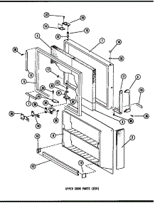 Upper Door Parts parts for Amana Top-Mount Refrigerator ESRFC16F-P75658-5W from AppliancePartsPros.com