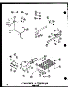 Compressor & Condensor (Esrc316b-L / P73500-1Wl) (Esrc316b / P73500-1W) (Esrc316b-G / P73500-1Wg) (Esrc316b-C / P73500-1Wc) (Esrc316b-A / P73500-1Wa) parts for Amana Top-Mount Refrigerator ESRFC316B-C-P73500-2WC from AppliancePartsPros.com