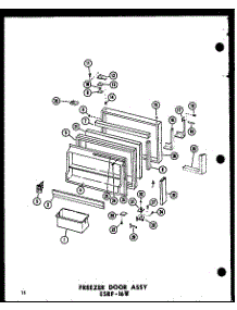 Freezer Door Assy (Esrfc316b-G / P73500-2Wg) (Esrfc316b-A / P73500-2Wa) (Esrfc316b-C / P73500-2Wc) (Esrfc316b-L / P73500-2Wl) (Esrfc316b / P73500-2W) parts for Amana Top-Mount Refrigerator ESRFC316B-C-P73500-2WC from AppliancePartsPros.com