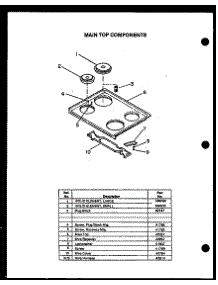 Cooktop parts for Caloric Electric Range ESS306-2D from AppliancePartsPros.com