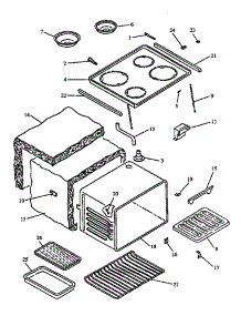Main Top And Oven Assembly (Est3992l / P1132620nl) (Est3992l / P1132636nl) (Est3992l / P1132637nl) (Est3992l / P1132643nl) (Est3992w / P1132620nw) (Est3992w / P1132636nw) (Est3992w / P1132637nw) (Est3992w / P1132643nw) parts for Caloric Electric Range EST3992W/P1132636NW from AppliancePartsPros.com