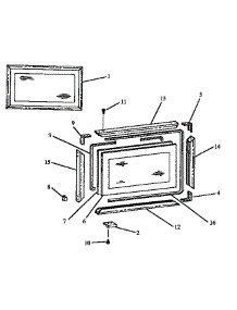 Upper Oven Door (Est3992l / P1132620nl) (Est3992l / P1132636nl) (Est3992l / P1132637nl) (Est3992l / P1132643nl) (Est3992w / P1132620nw) (Est3992w / P1132636nw) (Est3992w / P1132637nw) (Est3992w / P1132643nw) parts for Caloric Electric Range EST3992W/P1132636NW from AppliancePartsPros.com