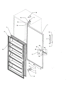 Freezer Door parts for Amana Upright Freezer ESU17HW/P1179610WW from AppliancePartsPros.com